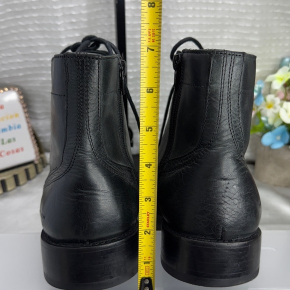 (B2)Mark Nason Los Angeles
Black Leather Lace-Up Boots with Side Zip -Men's 10.5 - Picture 5 of 12